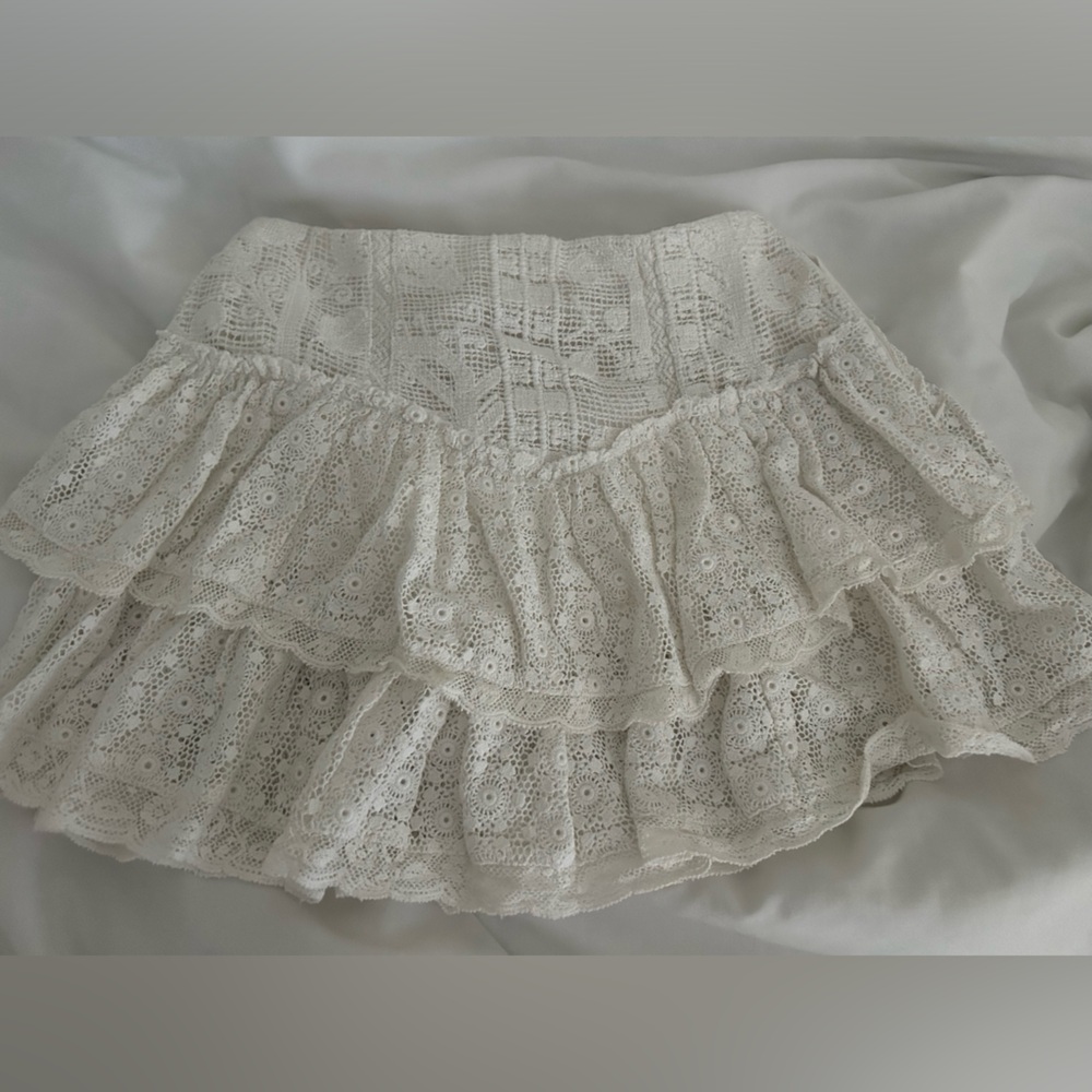 LoveShackFancy Lace Mini Skirt
